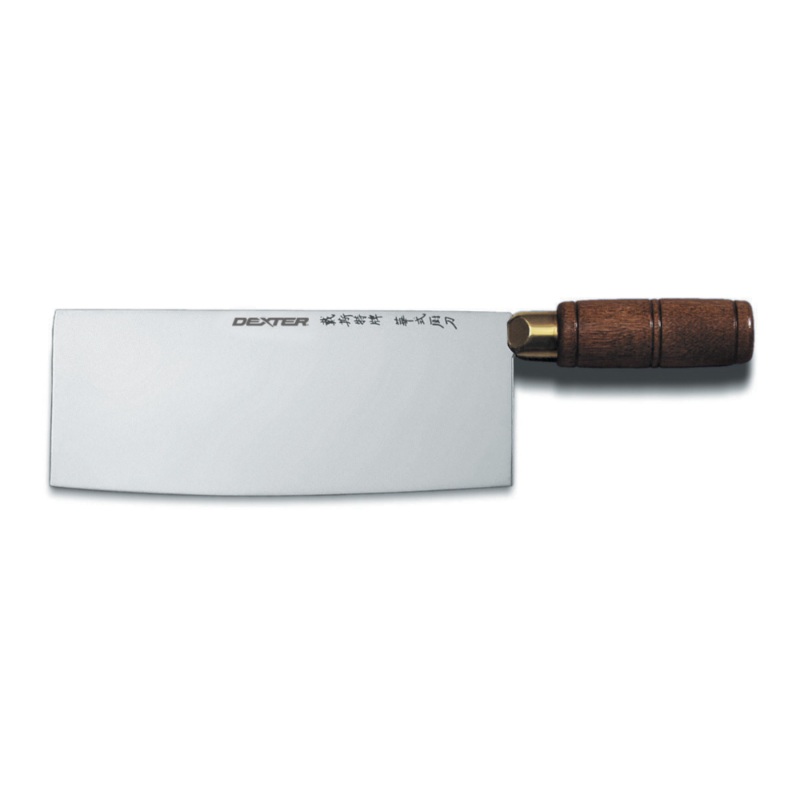 Dexter Russell Chinese Chef's Knife, 8", Wood Handle