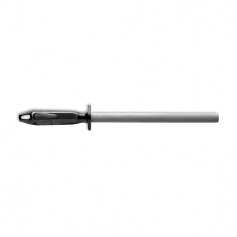 F. Dick Sharpening Steel, Oval, Diamond Coated, 10", Black/Glitter Handle