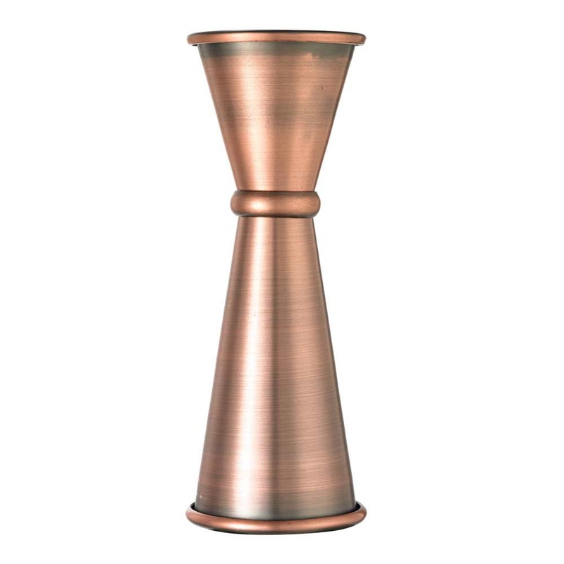 Mercer Barfly Japanese Style Jigger, 1 and 2 oz, Antique Copper