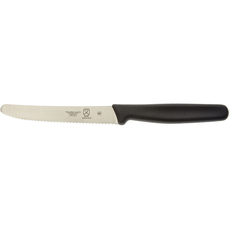 Mercer Utility Knife, Wavy Edge, 4 5/16", Black