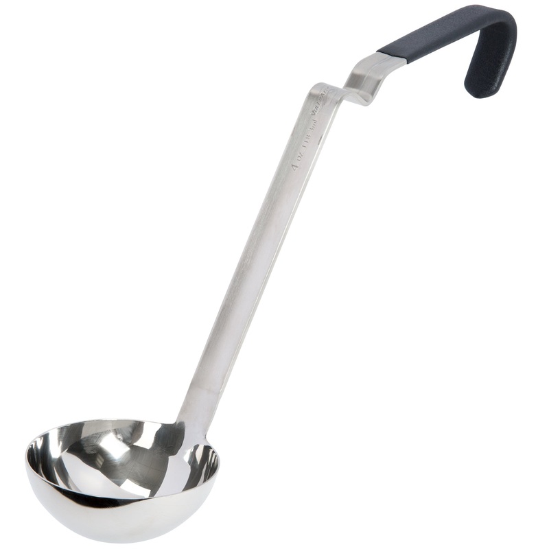 Vollrath Ergo Grip Kool Touch One-Piece Ladle, 4 oz, Black, FINAL SALE