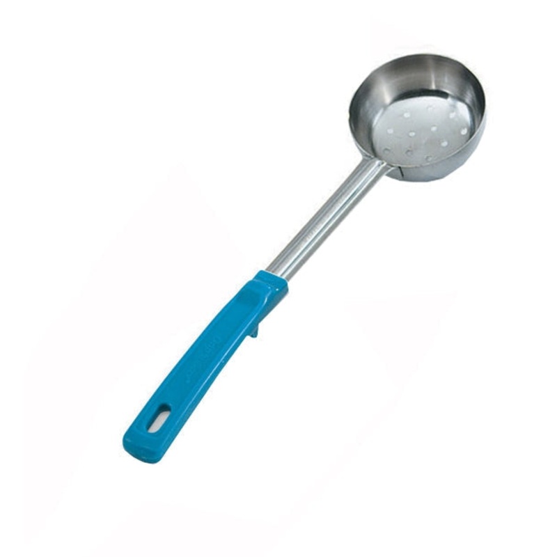 Vollrath Grip N Serve Round Perforated Spoodle, Color Coded Handle, 6 oz, Teal