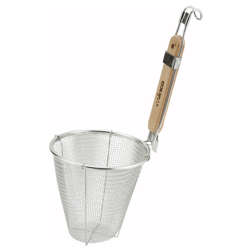 Winco Deep Mesh Strainer, 5.5" x 6", Stainless Steel