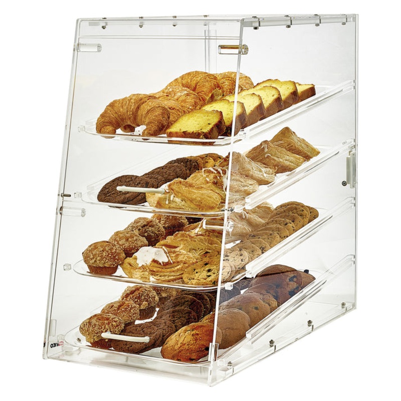 Winco Tiered Display Case, 4 Trays, Acrylic