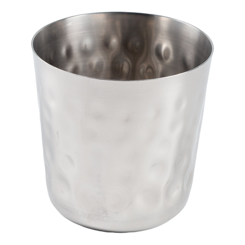 American Metalcraft French Fry Cup, 24 oz, Hammered Finish Stainless Steel