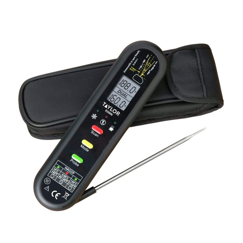 Taylor Splash-Proof Infrared and Thermocouple Thermometer w Folding Probe