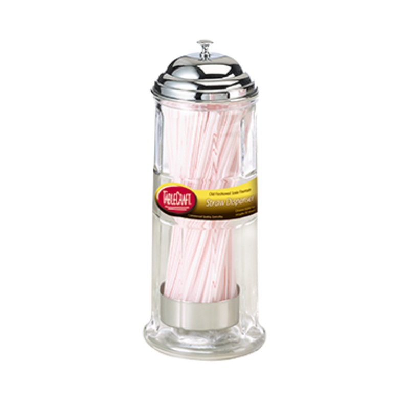 TableCraft Glass Straw Dispenser