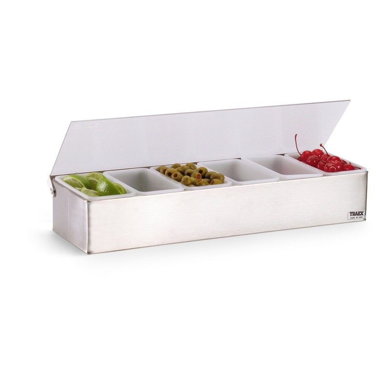 Vollrath Condiment Server, 6 Compartment, Stainless Steel