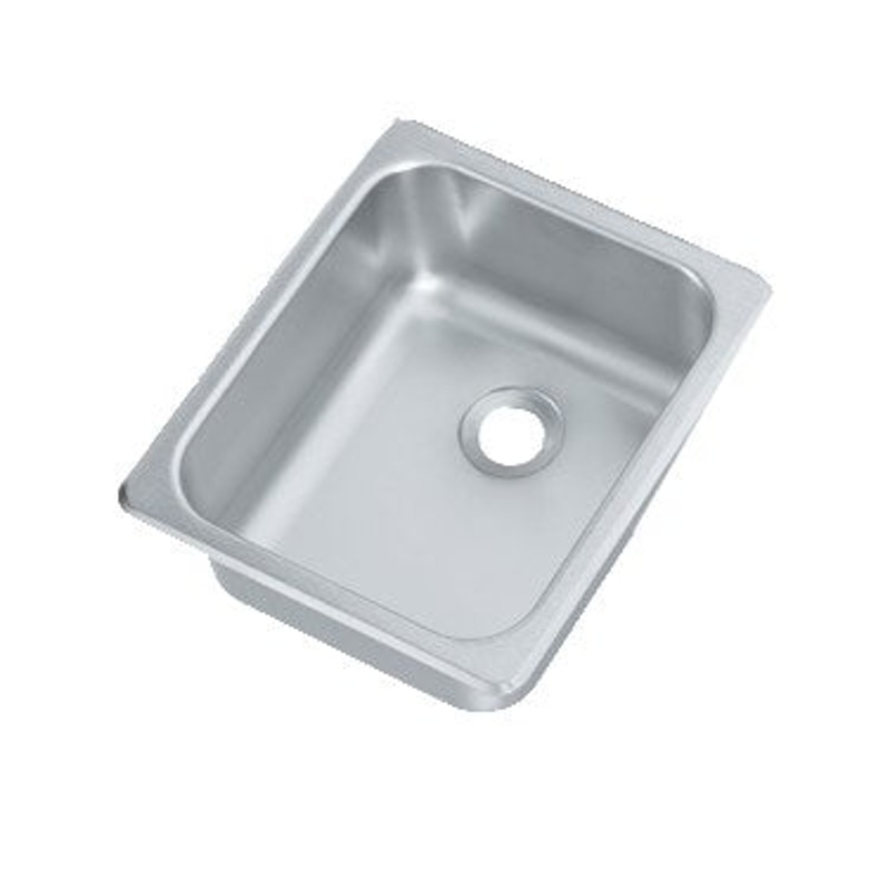 Vollrath Sink, Single Bowl, 13" x 15.75" x 6", Stainless Steel