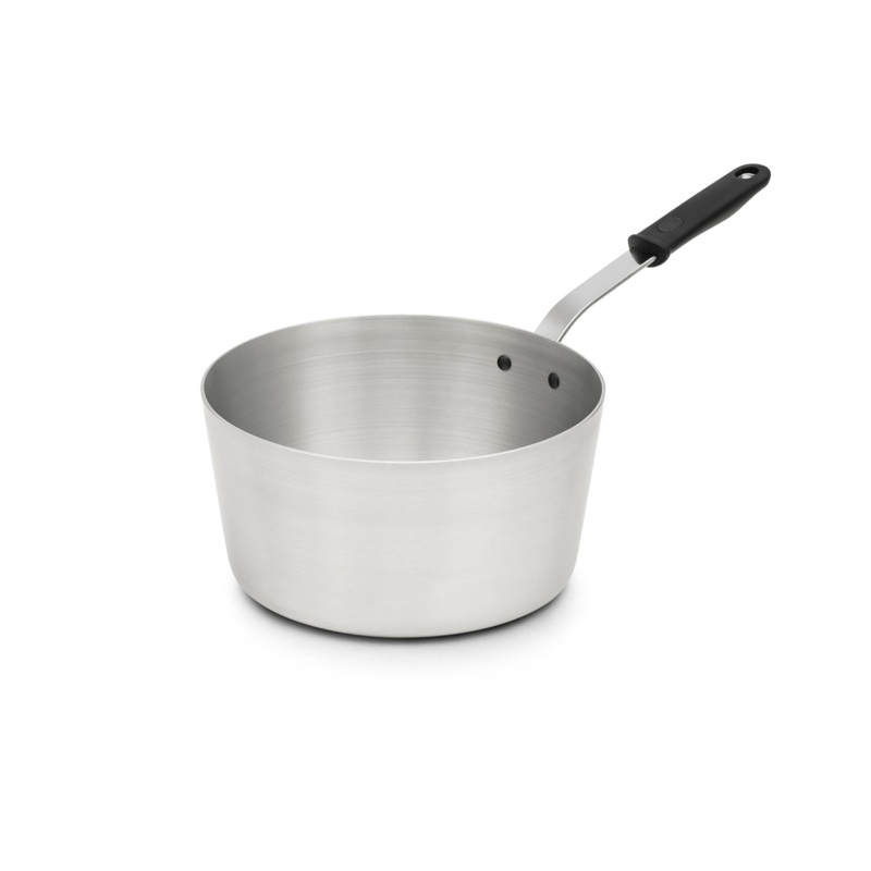 Vollrath Wear-Ever Tapered Sauce Pan w Silicone Handle, 10 Qt, Aluminum