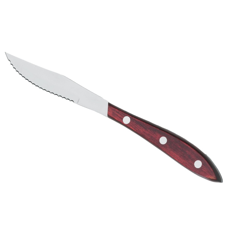 Browne Wave Steak Knife, 9", Pakkawood Handle