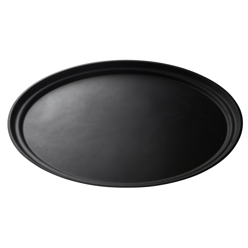 Cambro Camtread Oval Tray, 23" x 29", Black