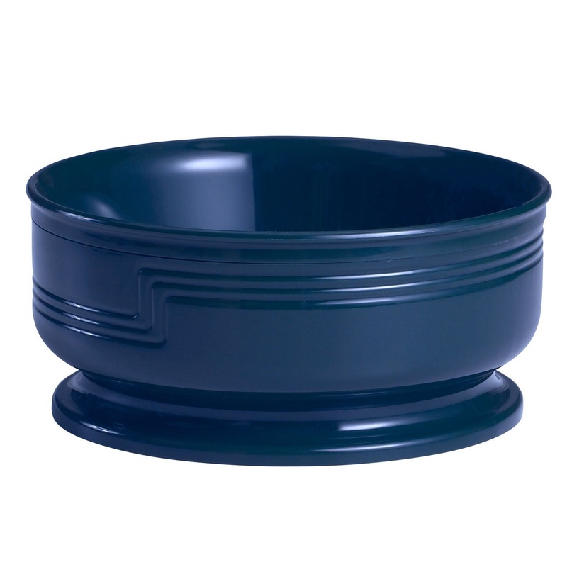 Cambro Camwear Shoreline Insulated Delivery Ware Bowl, 16 oz, Navy Blue