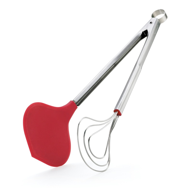 Cuisipro Fish Tongs, 14.5", Red Silicone