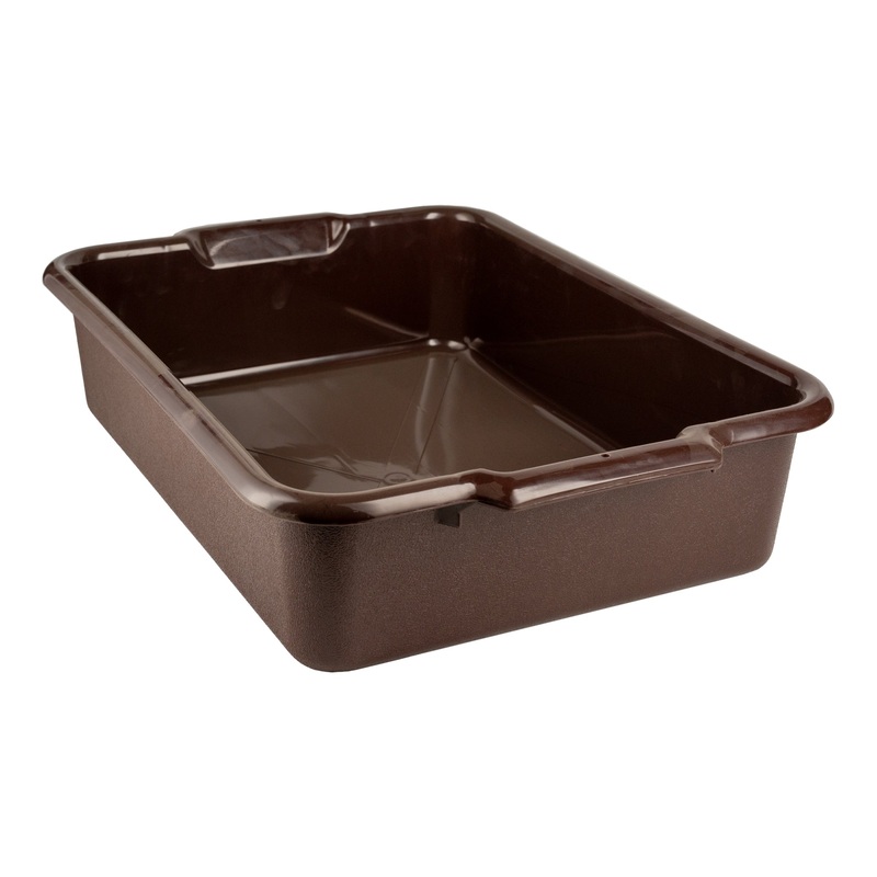 Vollrath Bus Bin, 20" x 15" x 5", Brown