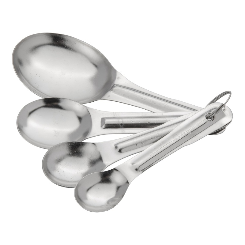 Browne 4 Piece Measuring Spoon Set, Stainless Steel