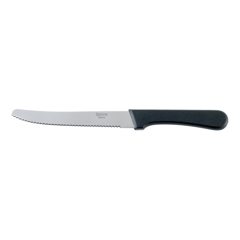 Browne Carnival Steak Knife, 8.8", Black Handle (12-pack)