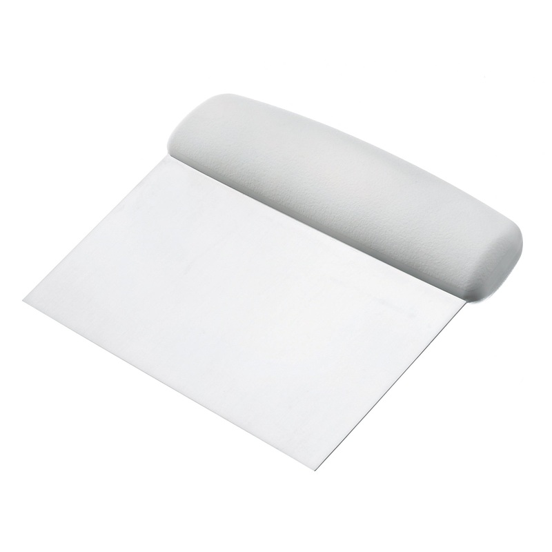Browne Dough Cutter/Scraper, 6" x 3", White Handle