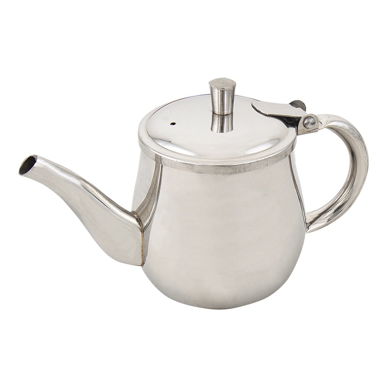 Browne Gooseneck Teapot, 10 oz, Stainless Steel