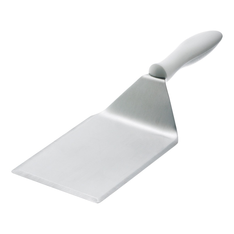 Browne Large Beveled Turner, 5" x 6" Blade, White Handle