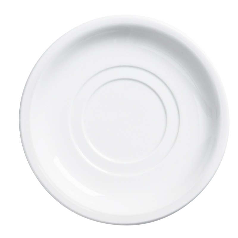 Browne Palm Double Well Saucer, 5.5", White (36-pack)