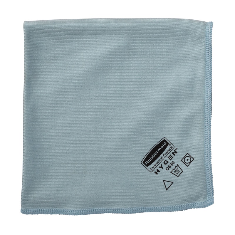 Rubbermaid HYGEN Microfiber Glass Cloth, Blue