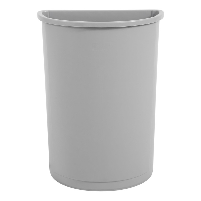 Rubbermaid Untouchable Half Round Container, 21 Gal, Grey