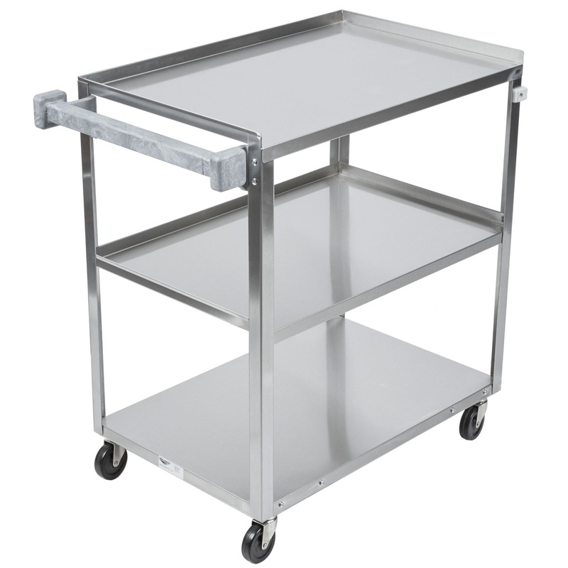 Vollrath 3 Shelf Utility Cart, Stainless Steel, 300 lb