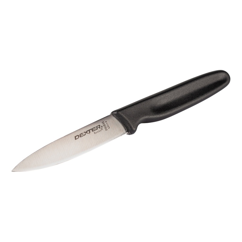 Dexter Basics Paring Knife, 3 1/4", Black Handle