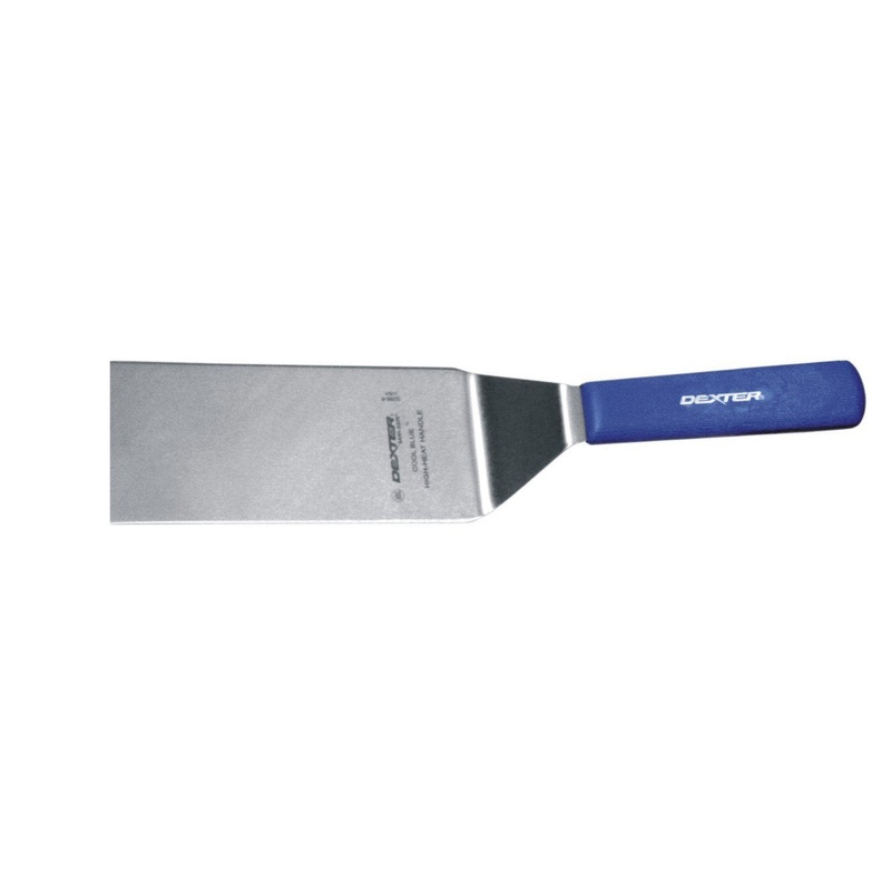 Dexter Sani-Safe Cool Blue Square Corner Turner, 8" x 3"