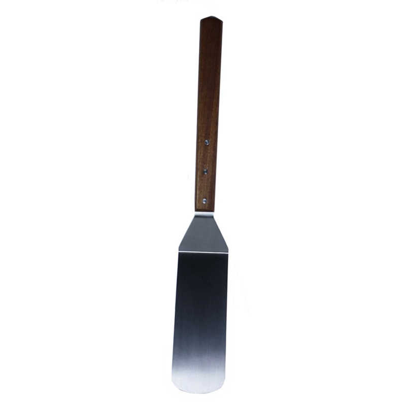 Rabco Long Handled Hamburger Turner, 8" x 3", Wood Handle