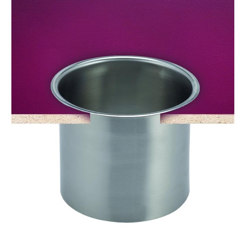 San Jamar In-Counter Large Trash Chute, 6" Diameter, Stainless Steel
