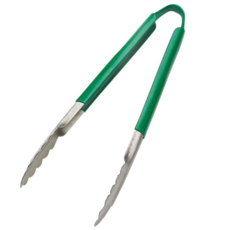 Browne Colour-Coded Tongs, 9", Green