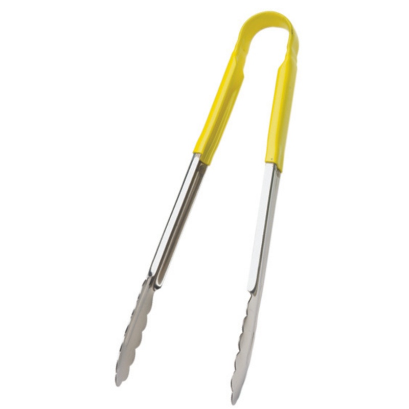 Browne Colour-Coded Tongs, 9", Yellow