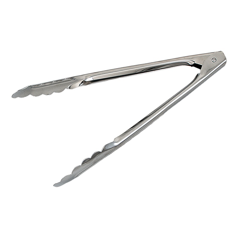 Browne Utility Tongs, 12", Stainless Steel, 0.5mm
