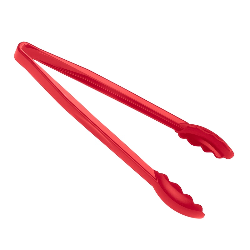 Cambro Camwear Scallop Grip Tong, 12", Red