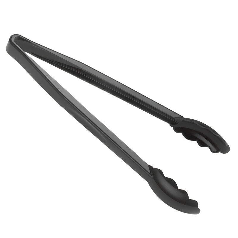 Cambro Camwear Scallop Grip Tongs, 12", Black