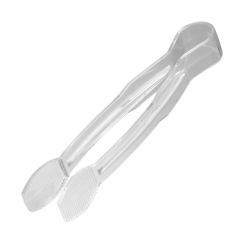 Cambro Flat Grip Tongs, 9", Clear