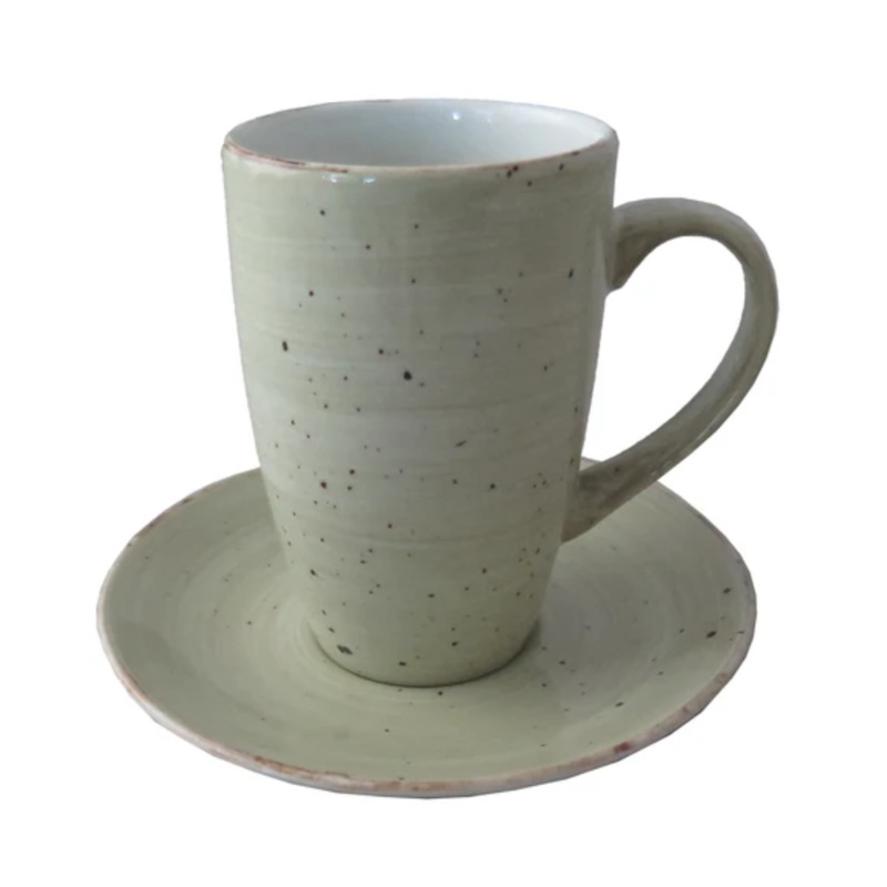 Continental China Rustics Aroma Mug, 9.6 oz, Light Green (24-pack)