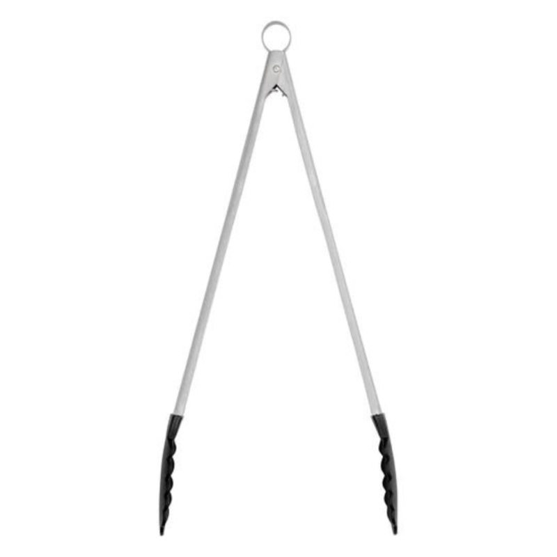 Cuisipro Nylon Locking Tongs, 16", Stainless Steel/Black