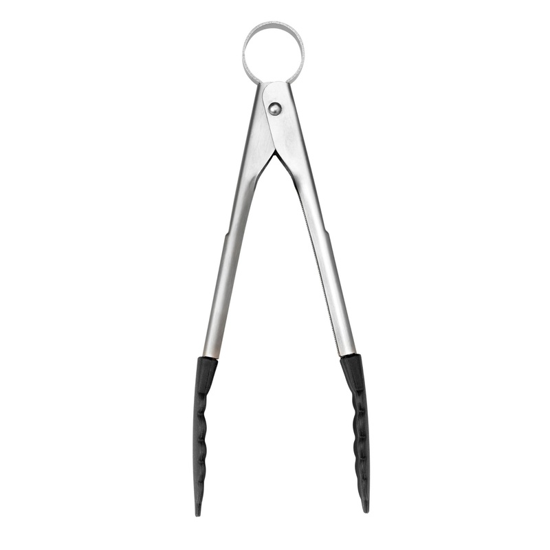 Cuisipro Silicone Piccolo Mini Tongs, 7", Black