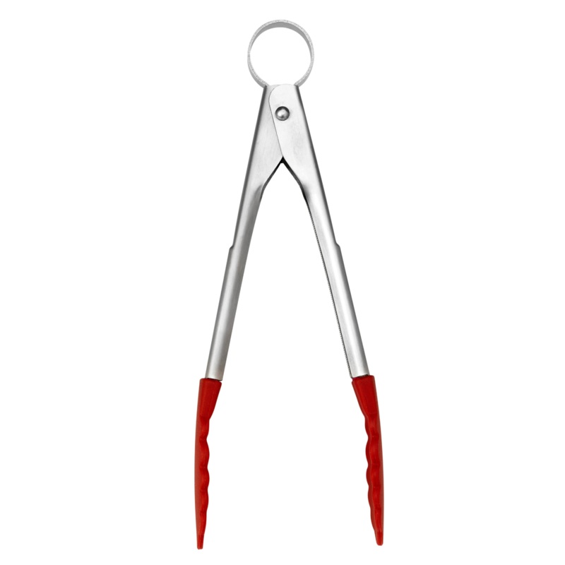 Cuisipro Silicone Piccolo Mini Tongs, 7", Red