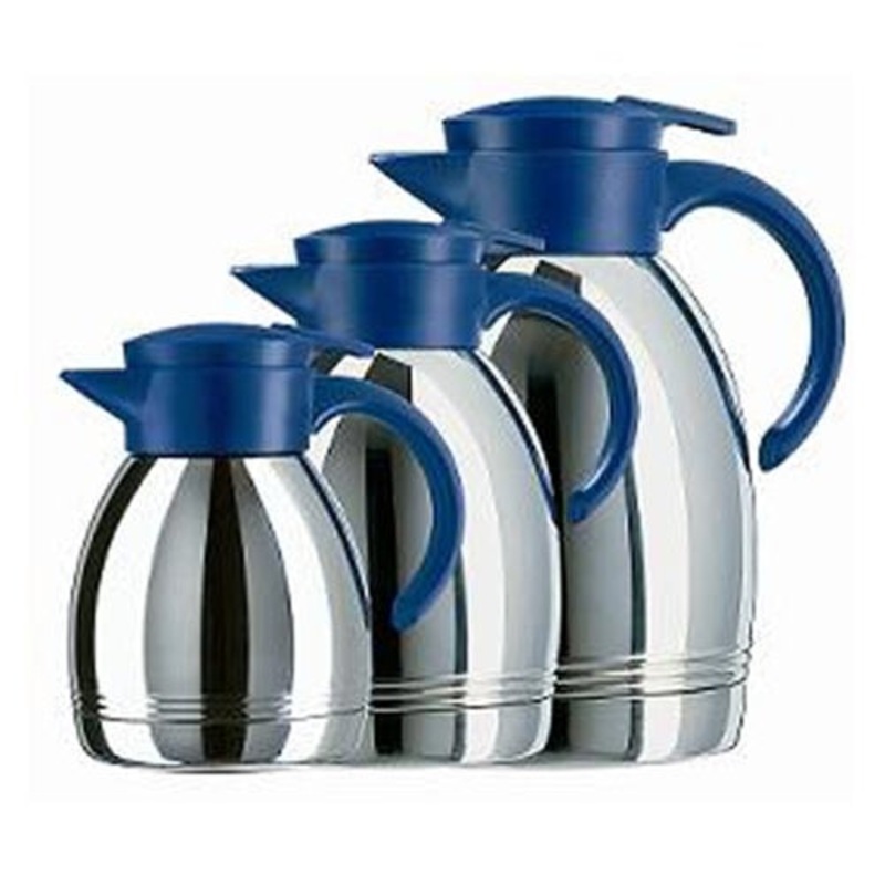 Konsul Quick-Tip Insulated Server, Blue, 61 oz, Stainless Steel/Blue
