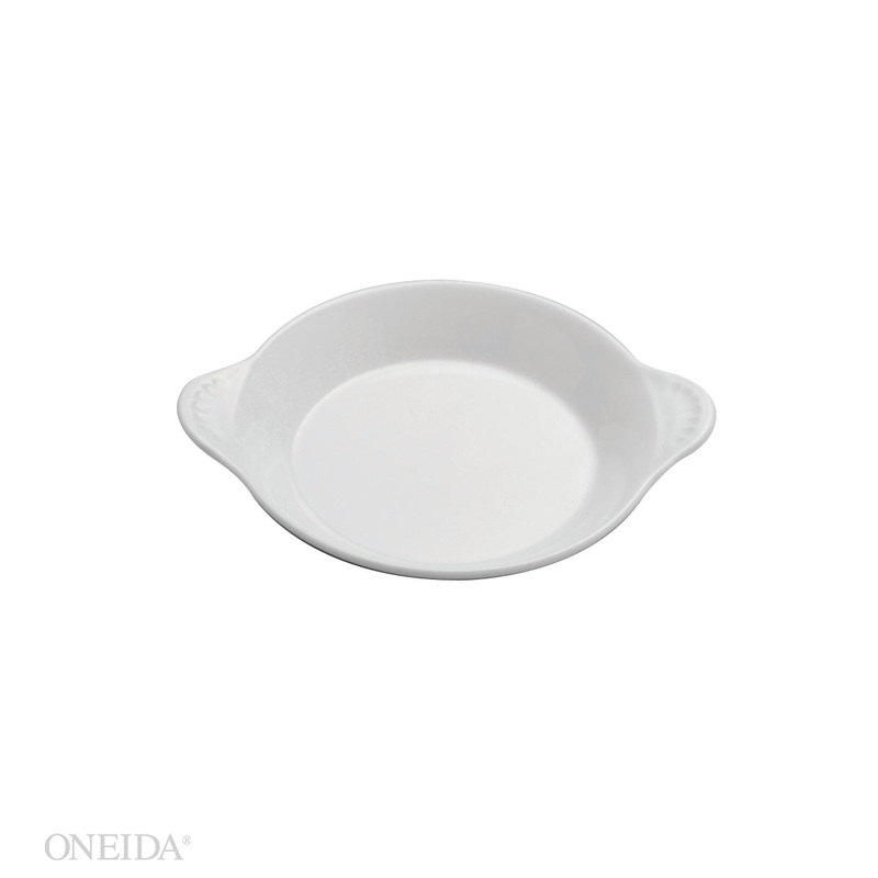 Oneida Bright White Shirred Egg Dish, 8 oz, White (24-pack)