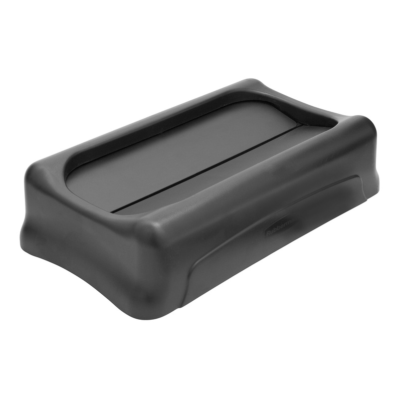 Rubbermaid Slim Jim Swing Lid, 23 & 16 Gal, Black