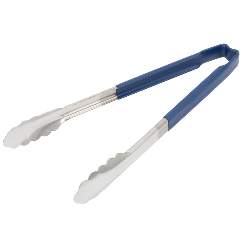 Vollrath Kool-Touch One-Piece Tongs, 12", Blue