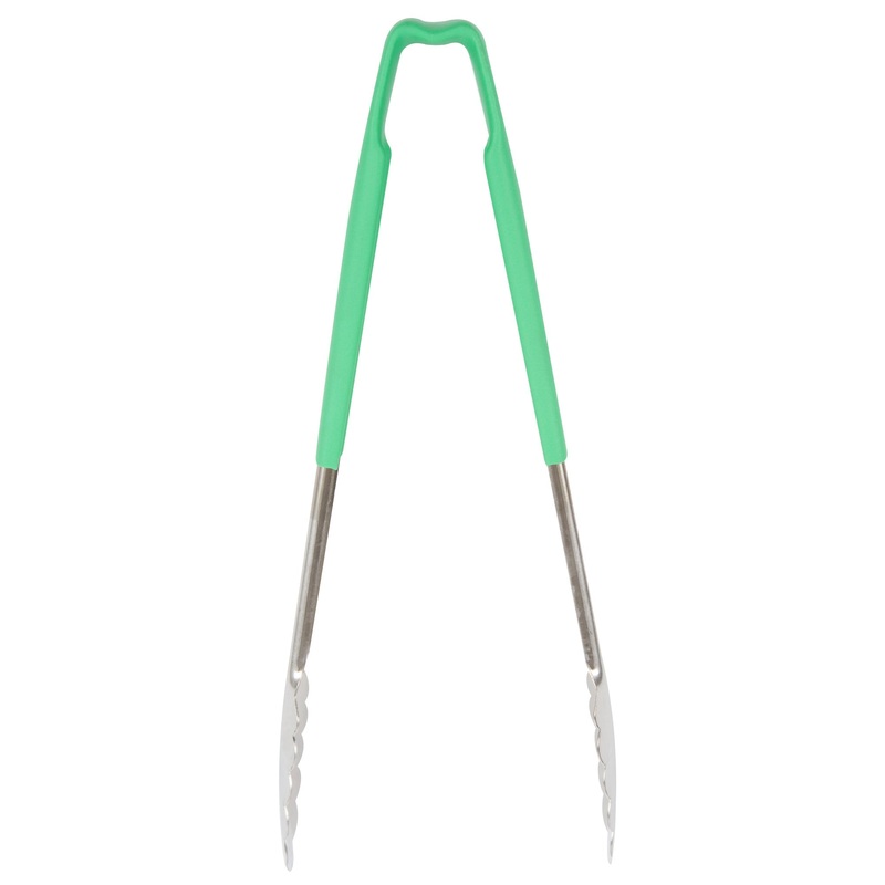 Vollrath Kool-Touch One-Piece Tongs, 12", Green