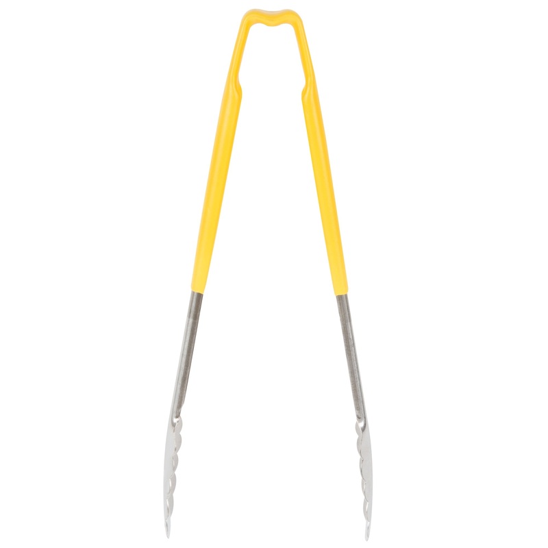 Vollrath Kool-Touch One-Piece Tongs, 12", Yellow
