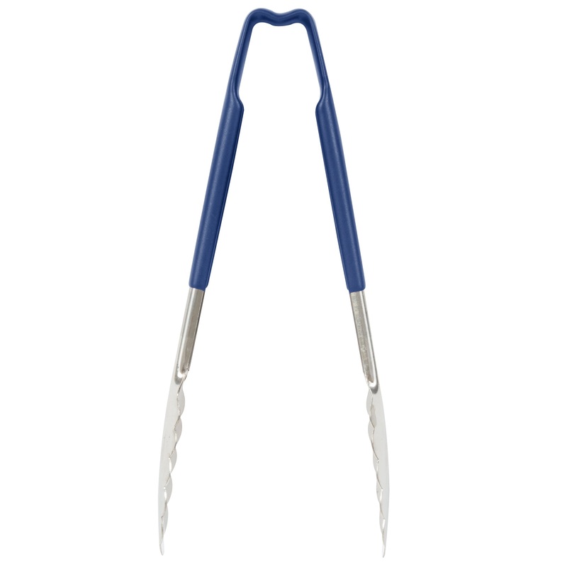 Vollrath Kool-Touch One-Piece Tongs, 9.5", Blue