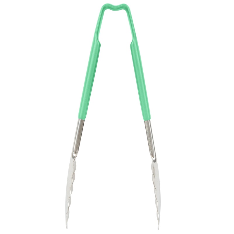 Vollrath Kool-Touch One-Piece Tongs, 9.5", Green